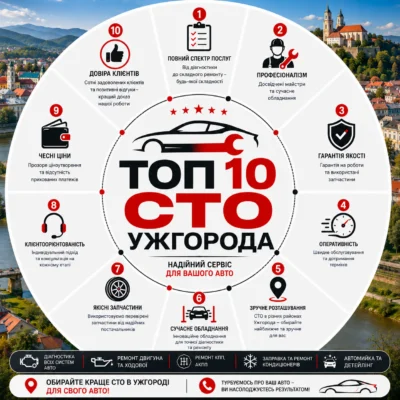 ТОП 10 СТО Ужгорода: рейтинг, відгуки та як обрати